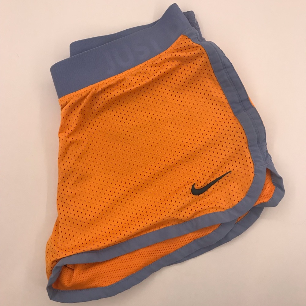 Nike Dri-Fit Orange & Grey Mesh Running Shorts